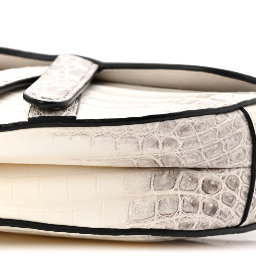 Niloticus Crocodile Himalaya Mini Saddle Bag Latte