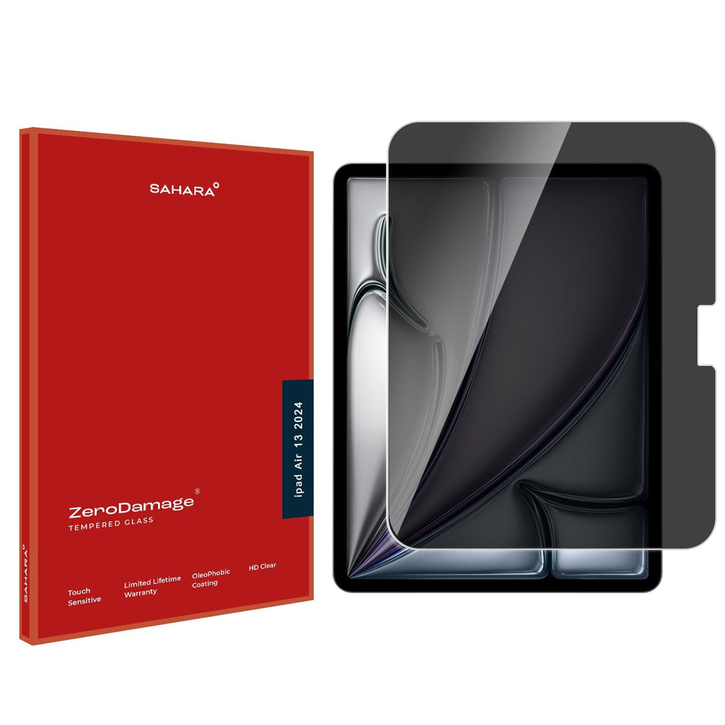 SAHARA - ZeroDamage Ultra-Strong Tempered Privacy Glass Screen Protector - iPad Air 13" M2
