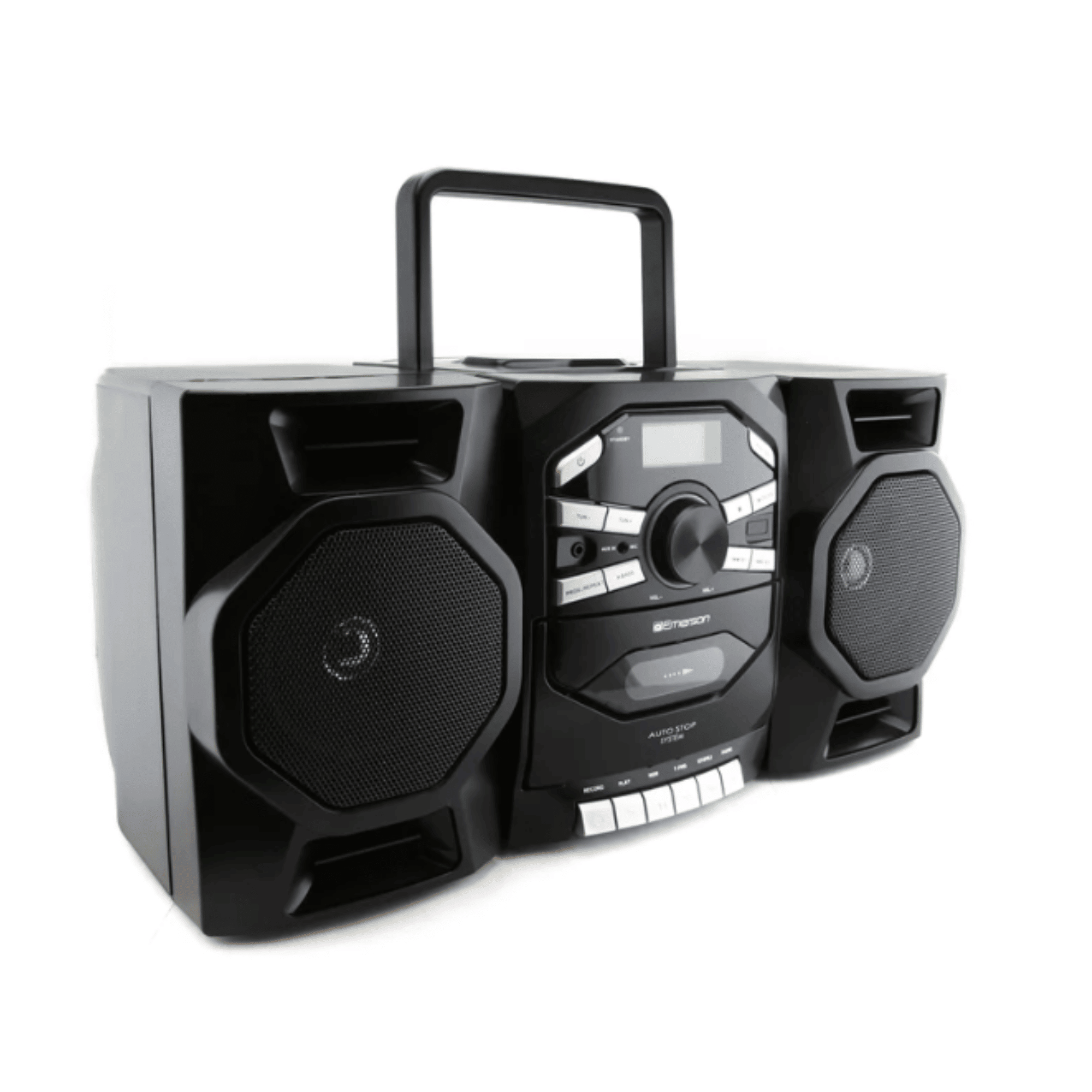 Portable CD & Cassette Stereo Boombox with AMFM Radio