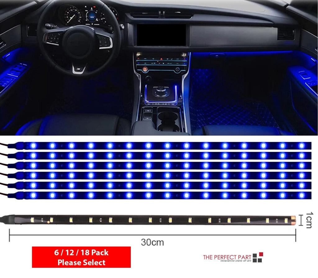 Waterproof 12''/15 DC 12V Motor LED Strip Underbody Light For Car Motorcycle - 6 Pack
