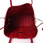 Visetos Medium Liz Reversible Shopper Tote Ruby Red