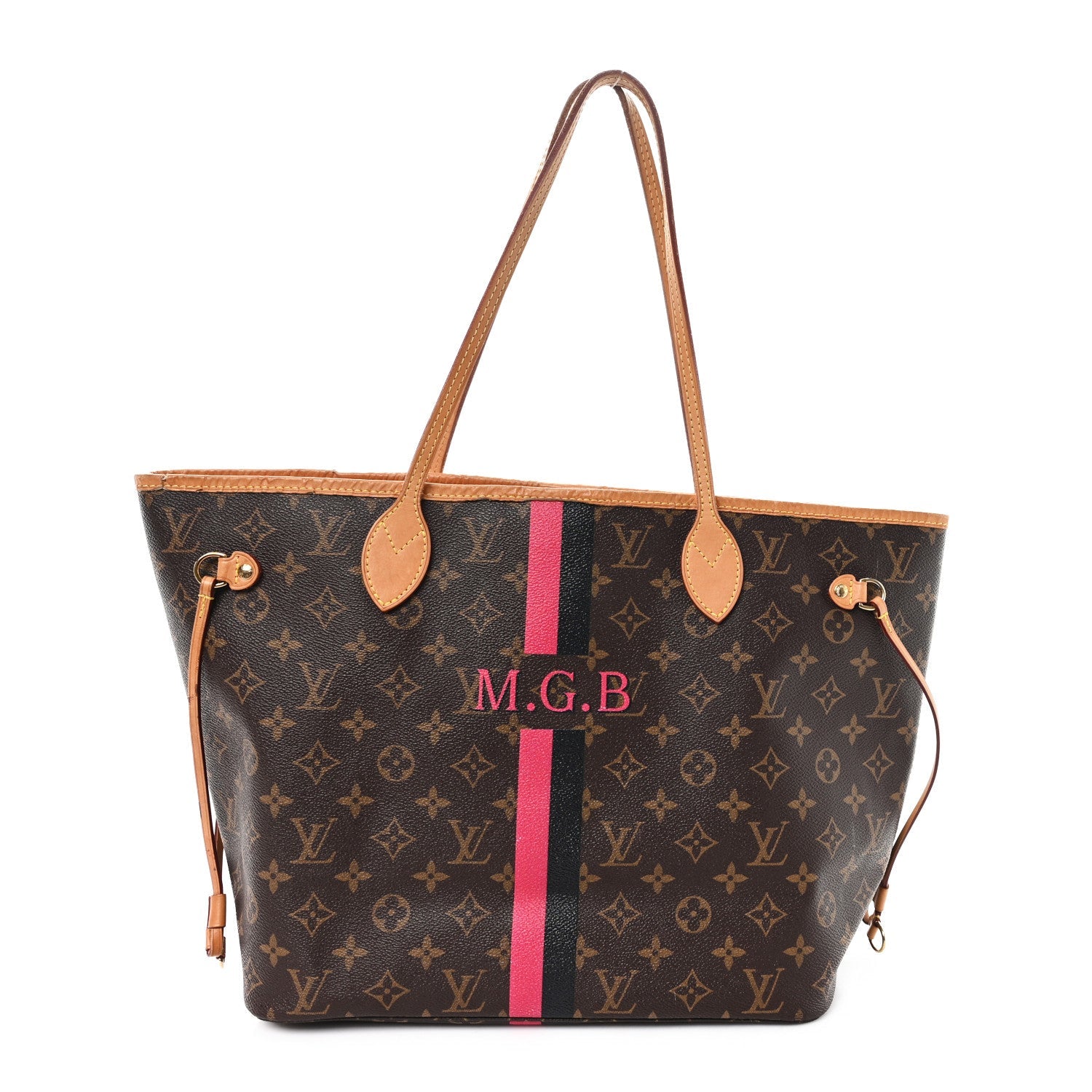 Monogram My LV Heritage Neverfull MM Fuchsia Black