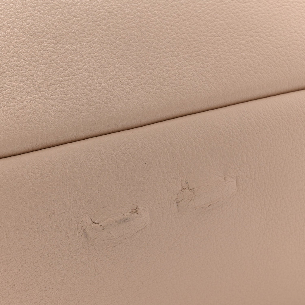 Soft Calfskin Large Aimée Shoulder Bag Travertine