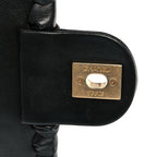 Calfskin Braided Mini My Own Frame Flap Black