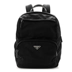 Re-Nylon Saffiano Zip Backpack Black
