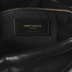 Lambskin Quilted Medium Loulou Puffer Monogram Chain Satchel Black