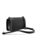 Caviar Quilted Medium Boy Flap Black