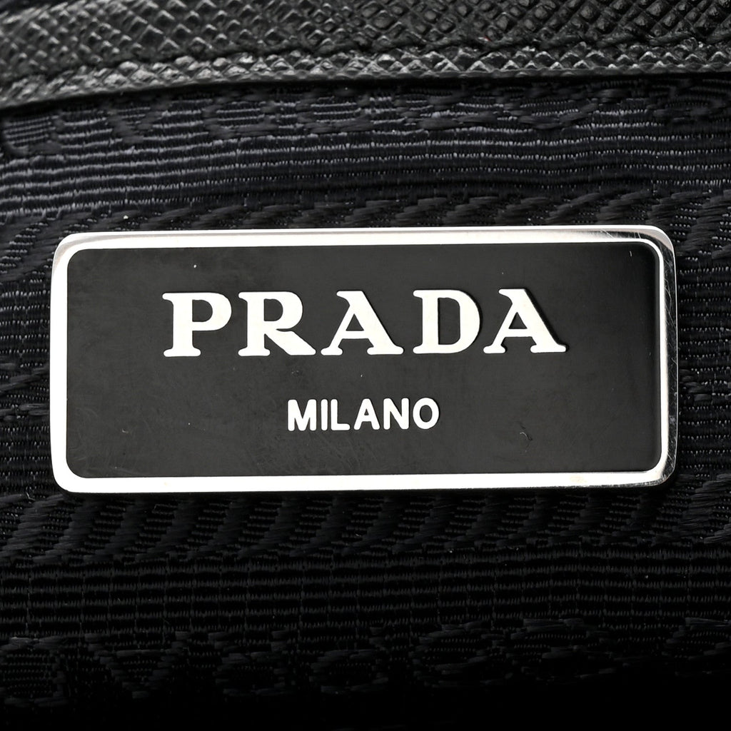 Tessuto Nylon Saffiano Medium Backpack Black