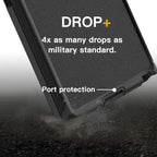 Entronix Bundle Compatible with Galaxy S22 Ultra - Heavy Duty Case & 2 Clear Screen Protectors
