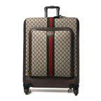GG Supreme Monogram Web Medium Savoy Trolley Beige Ebony