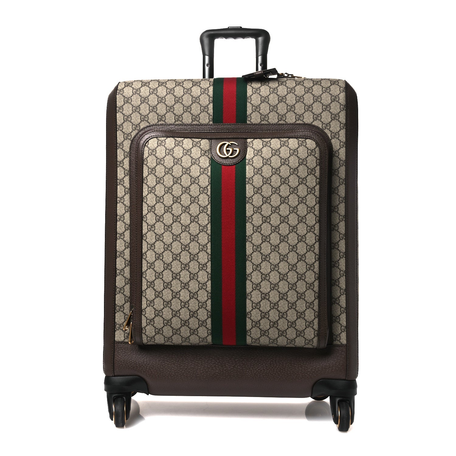 GG Supreme Monogram Web Medium Savoy Trolley Beige Ebony