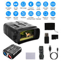 Night Vision Goggles 4K Full-Color Binoculars 10X Zoom with 2624ft Viewing Range 3'' Screen 64G MMC Card WIFI APP Control Save Photo and Video for Camping Hunting & Security GPCT5411