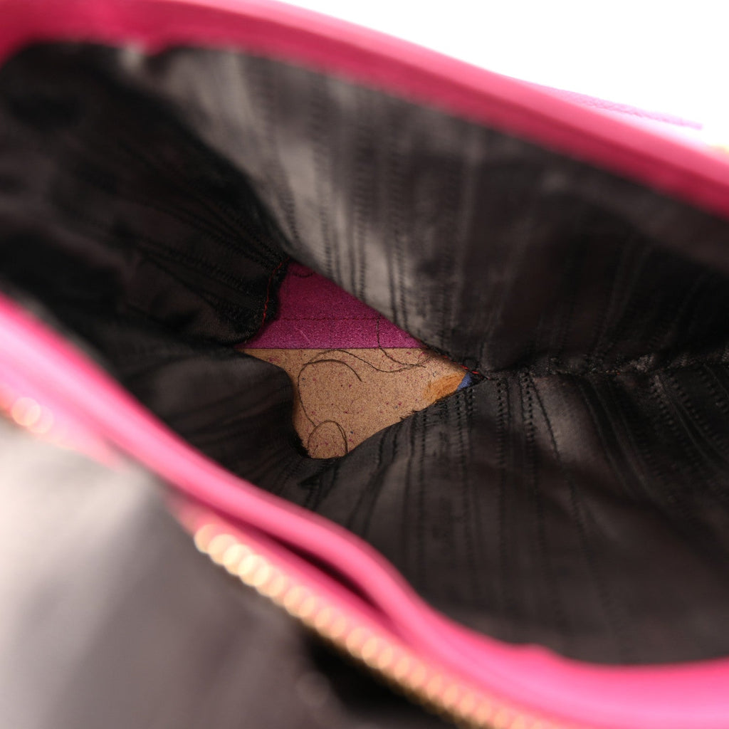 Hammered Calfskin Batik Tote Pink