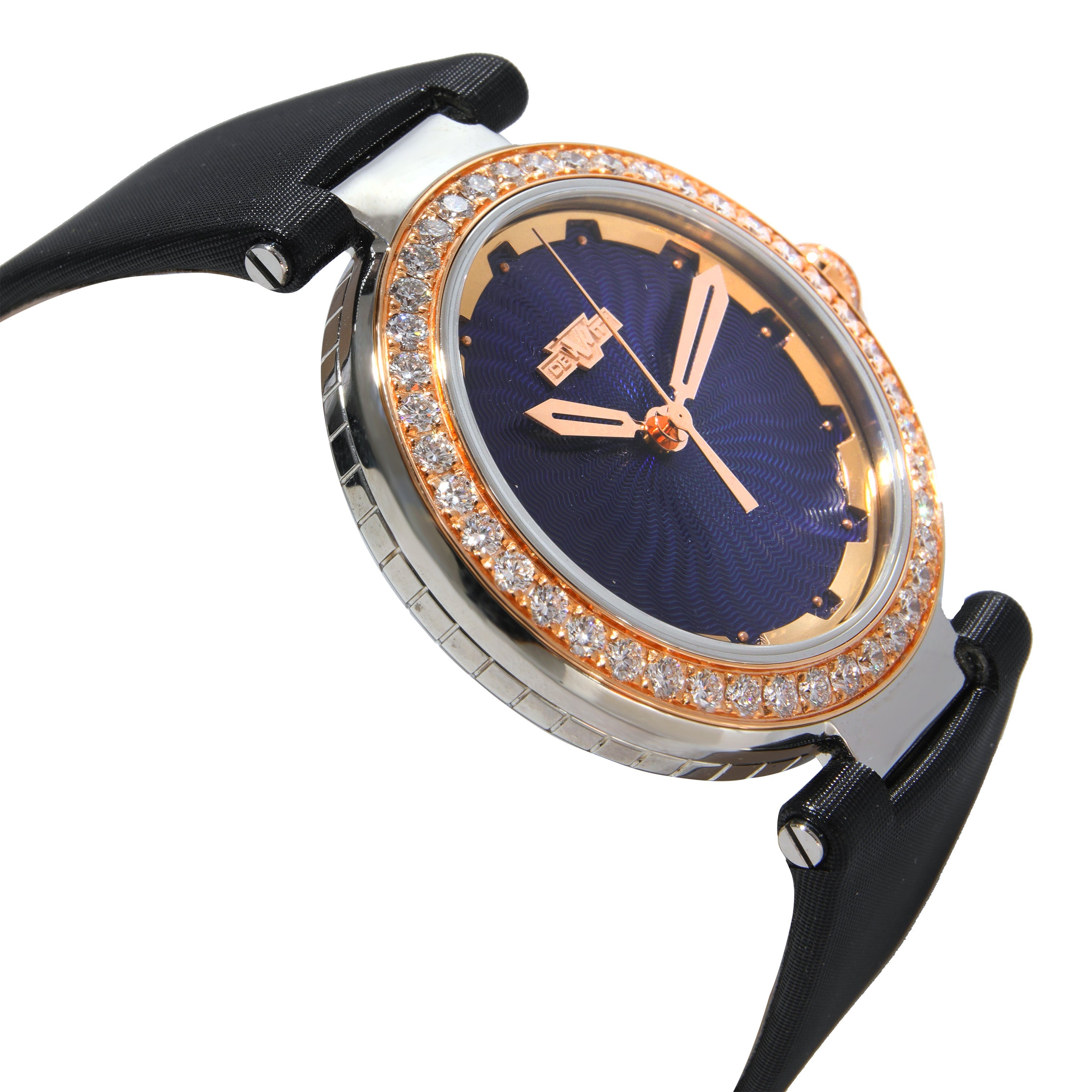 Blue Empire BEM.QZ.001-BLK Unisex-Uhr aus 18 Karat Edelstahl/Roségold