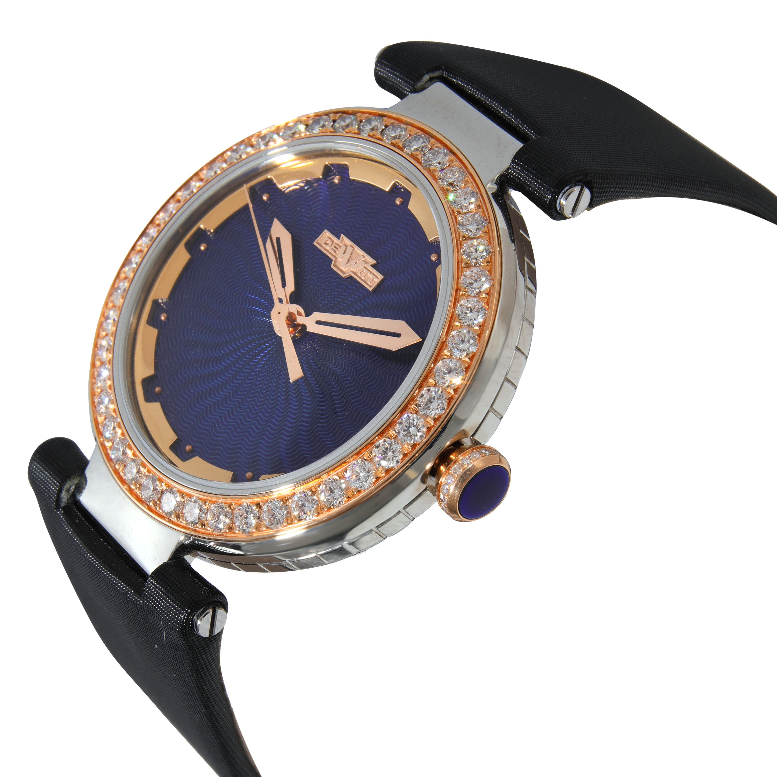 Blue Empire BEM.QZ.001-BLK Unisex-Uhr aus 18 Karat Edelstahl/Roségold