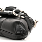 Nappa Vertical Matelasse Small Maxi Horsebit Chain Shoulder Bag Black