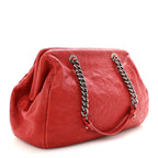 Caviar Quilted Frame CC Shopping Tote Red
