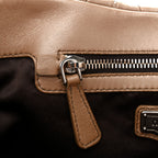 Metallic Nappa Matelasse Top Handle Satchel Cammeo