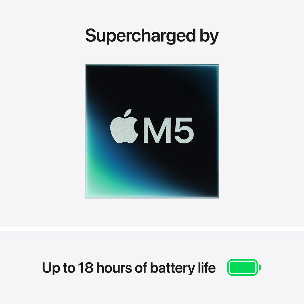 15-inch MacBook Air: Apple M5 chip with 10‑core CPU and 10‑core GPU, 16GB, 1TB SSD