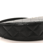Caviar Quilted Clutch With Chain Black