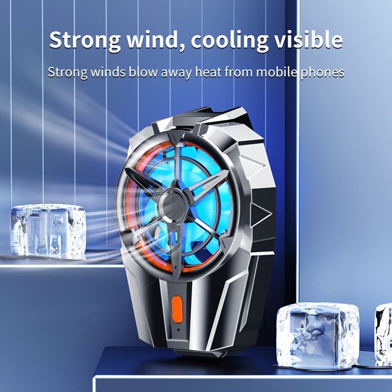 Phone Cooler For Gaming; Universal Phone Cooling Fan With Two Cooling Modes; Mobile Phone Radiator Case with Battery