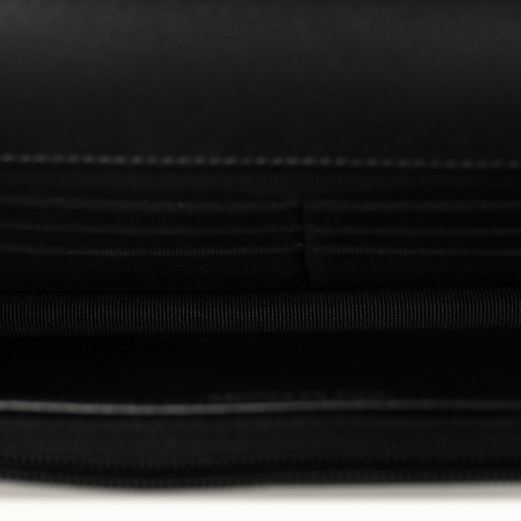 Lambskin Quilted Wallet On Chain WOC So Black