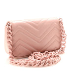 Calfskin Matelasse Monochrome GG Marmont Chain Belt Bag Perfect Pink