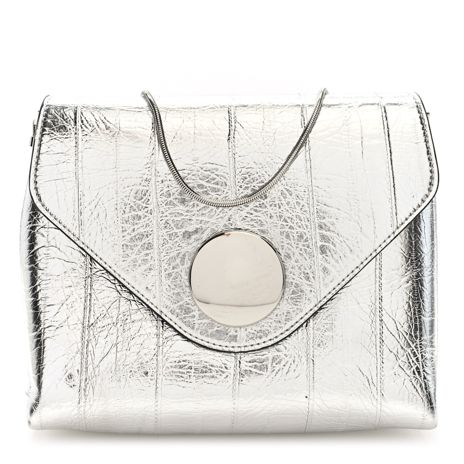 Metallic Eelskin Bobbi Bag Silver