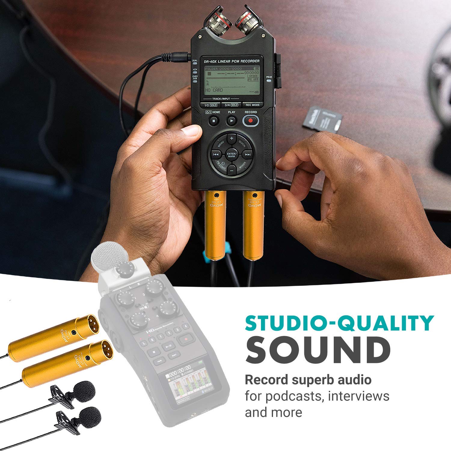 Movo LV-6 Omnidirectional & Cardioid Lav Mic Set