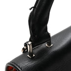 Smooth Calfskin Suede Medium Tri-Color Trapeze Orange