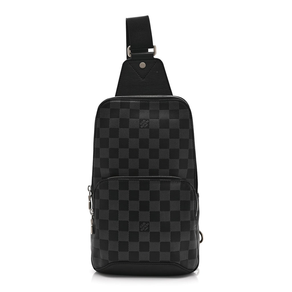 Damier Graphite Avenue Sling Bag Onyx Silver
