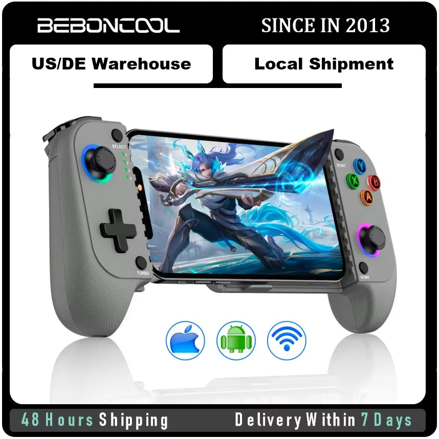 MC100 Type-C Mobile Game Controller with Hall Effect Joystick for Android and PS Cloud Gaming