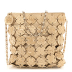 Metallic Calfskin Medallion Shoulder Bag Gold