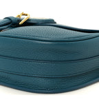 Grained Calfskin Medium Bobby Flap Steel Blue