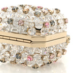 Metal Bead Crystal Minaudiere CC Mini Evening Bag Gold Multicolor