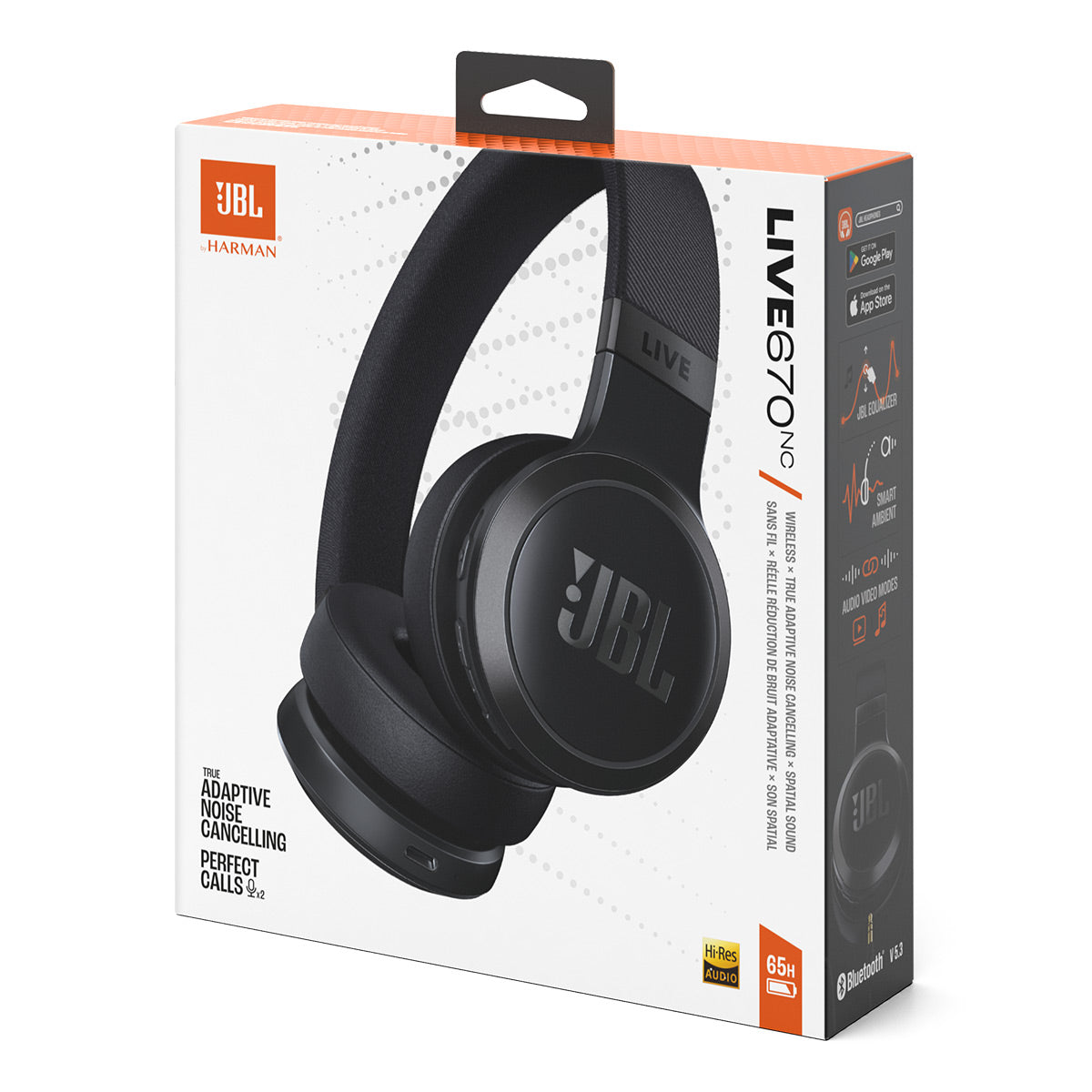 JBL Live 670NC Wireless On Ear Noise Cancelling Headphone Bundle with gSport Case (Black)