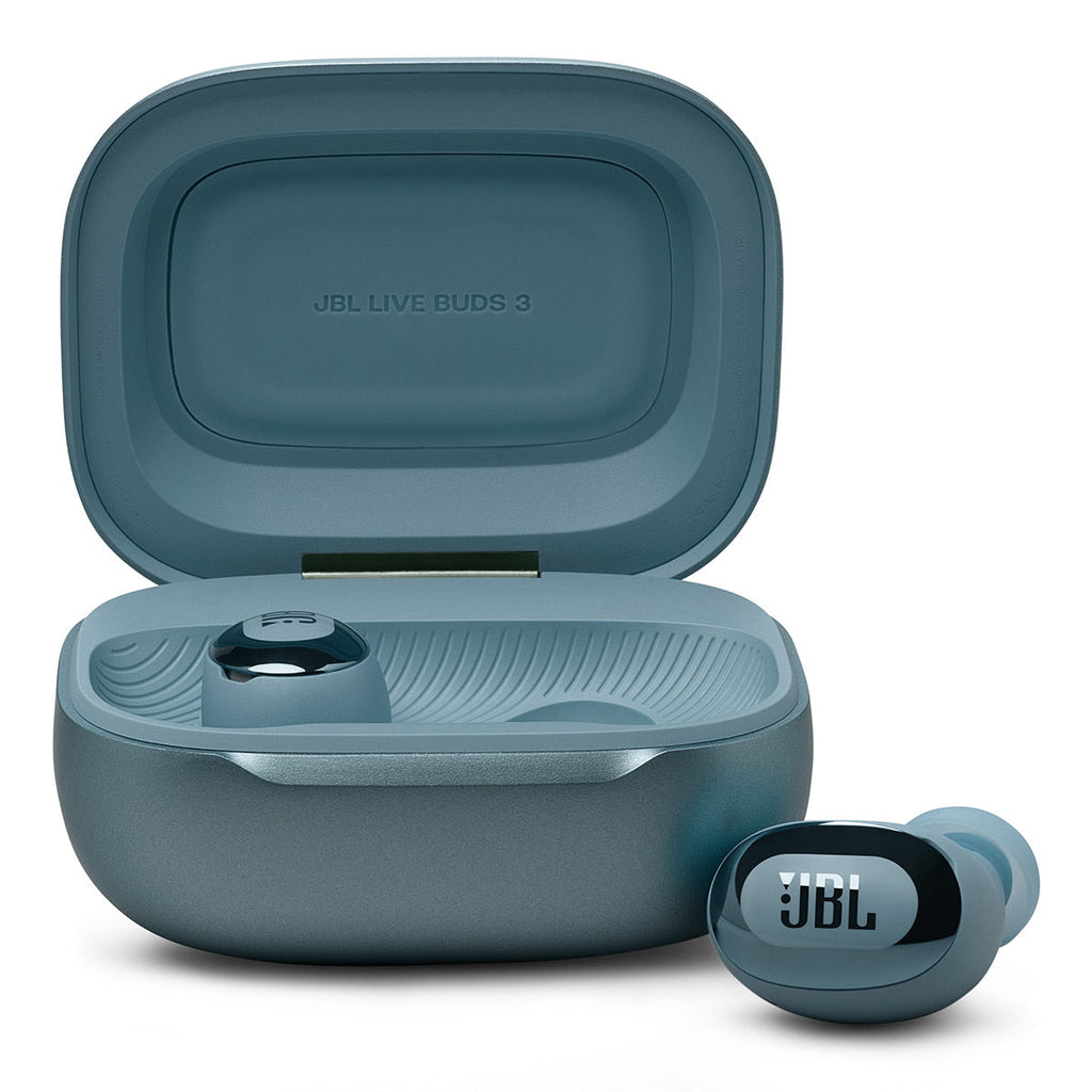 JBL Live Buds 3 True Wireless Noise Cancelling Earbud Bundle with gSport Case (Blue)