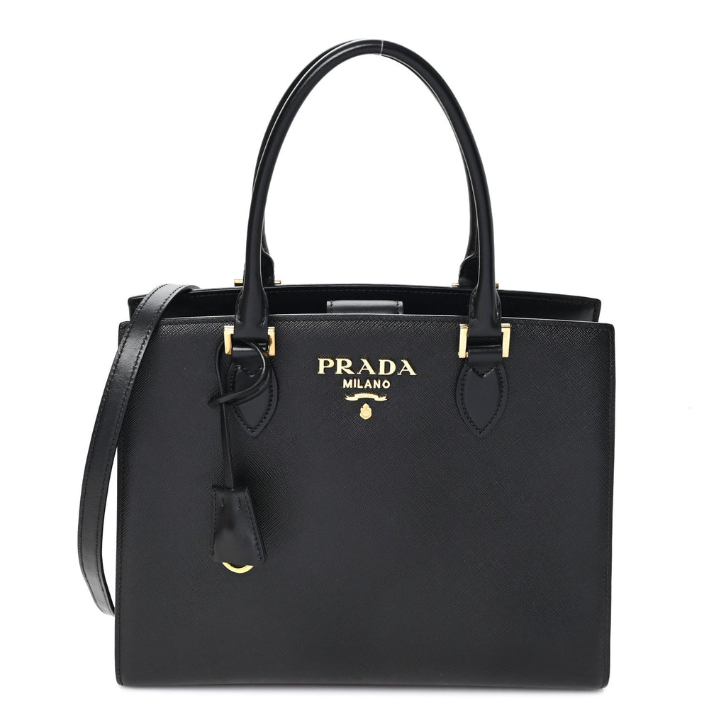 Saffiano Soft Calfskin Large Tote Black
