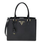 Saffiano Soft Calfskin Large Tote Black