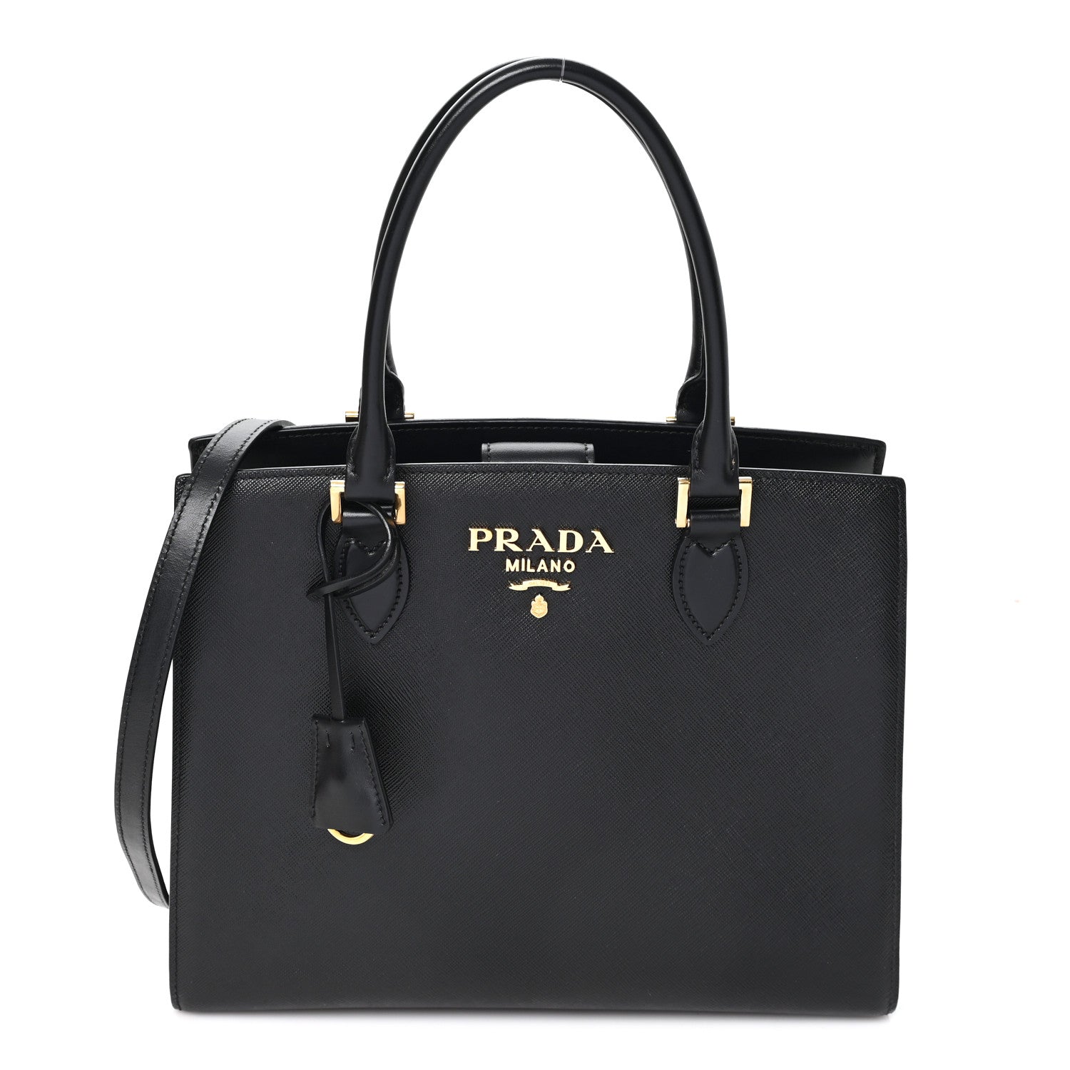 Saffiano Soft Calfskin Large Tote Black