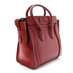 Drummed Calfskin Micro Luggage Merlot