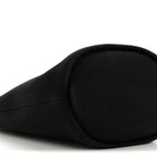 Canvas Deauville Drawstring Bucket Bag Black