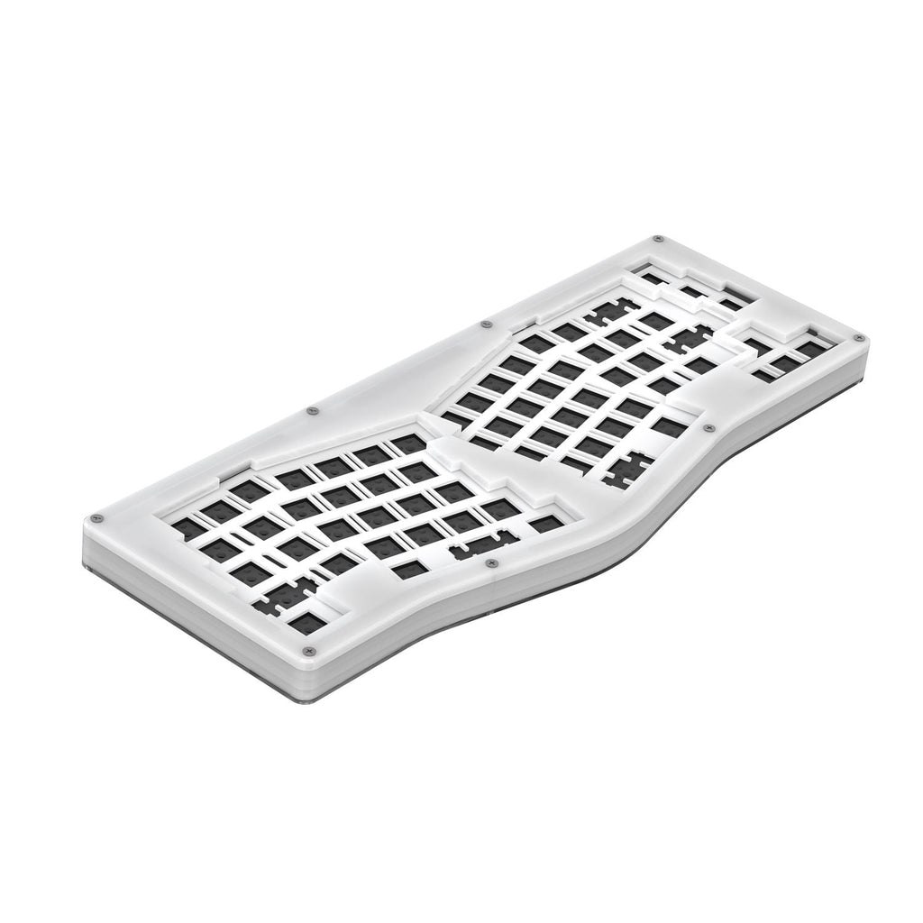 Customized Mechanical Keyboard Kit Alice Layout Support QMK VIA Gasket Mount Hot Swap RGB Wired Acrylic Stacked - Keyboard Kit Only