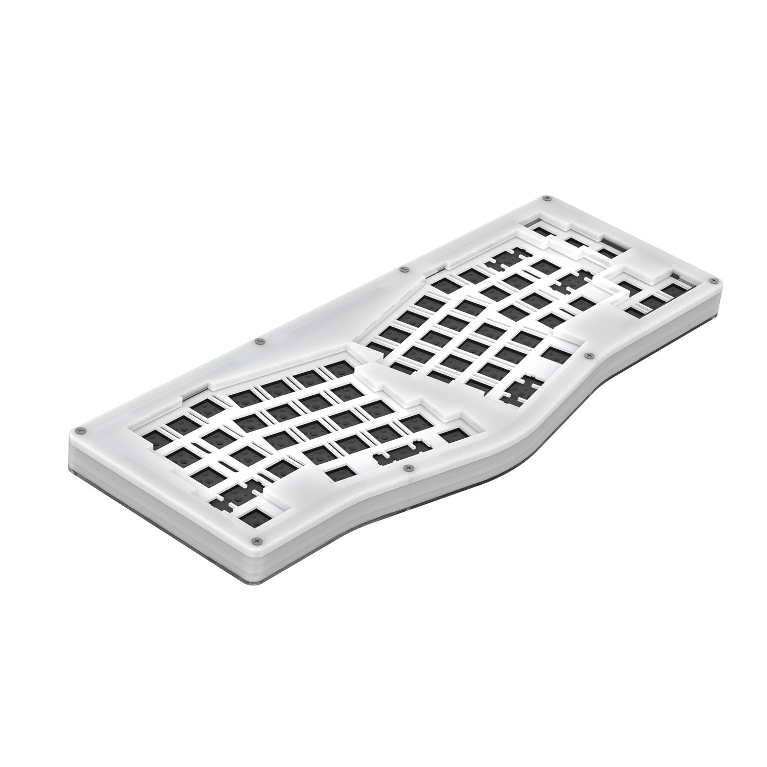 Customized Mechanical Keyboard Kit Alice Layout Support QMK VIA Gasket Mount Hot Swap RGB Wired Acrylic Stacked - Keyboard Kit Only
