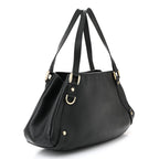 Calfskin Medium Abbey Shoulder Bag Black