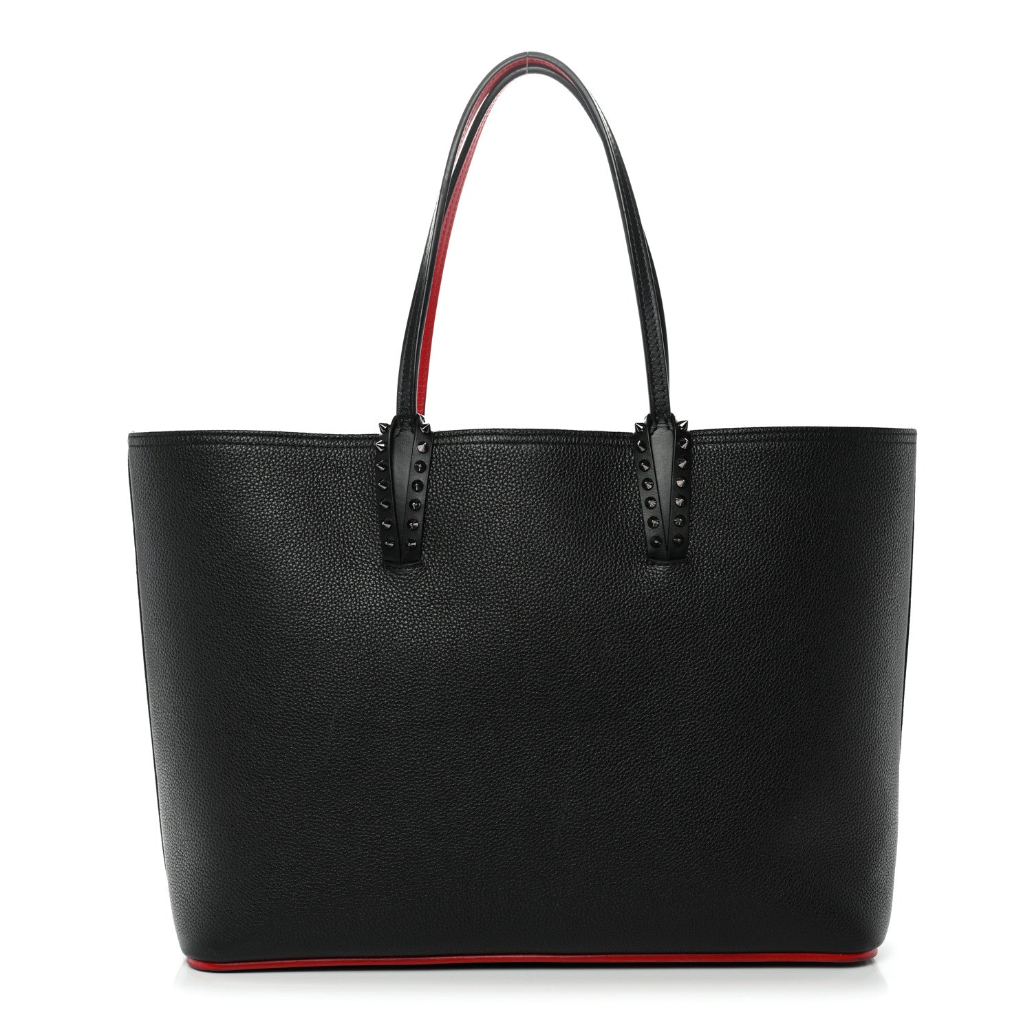 Calfskin Spikes East West Cabata Tote Black