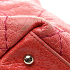 Glazed Calfskin Large On The Road Tote Pink