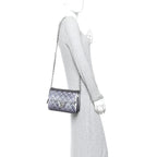 Metallic Lambskin Large Like A Wallet Flap Silver
