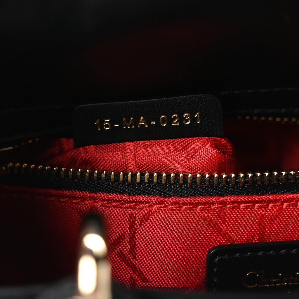Lambskin Cannage Small My ABCDior Lady Dior Black
