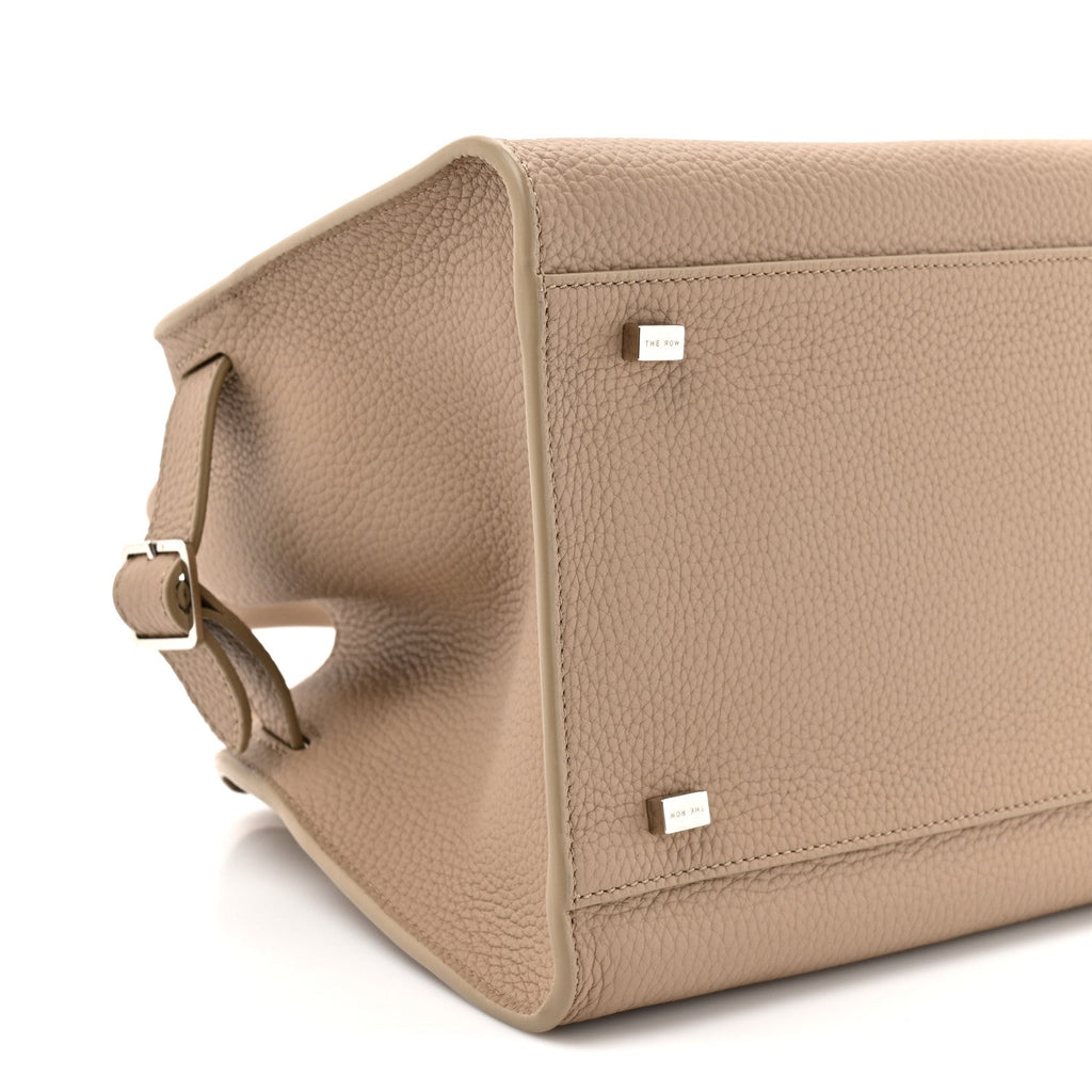 Grained Calfskin Soft Margaux 10 Bag Dark Taupe